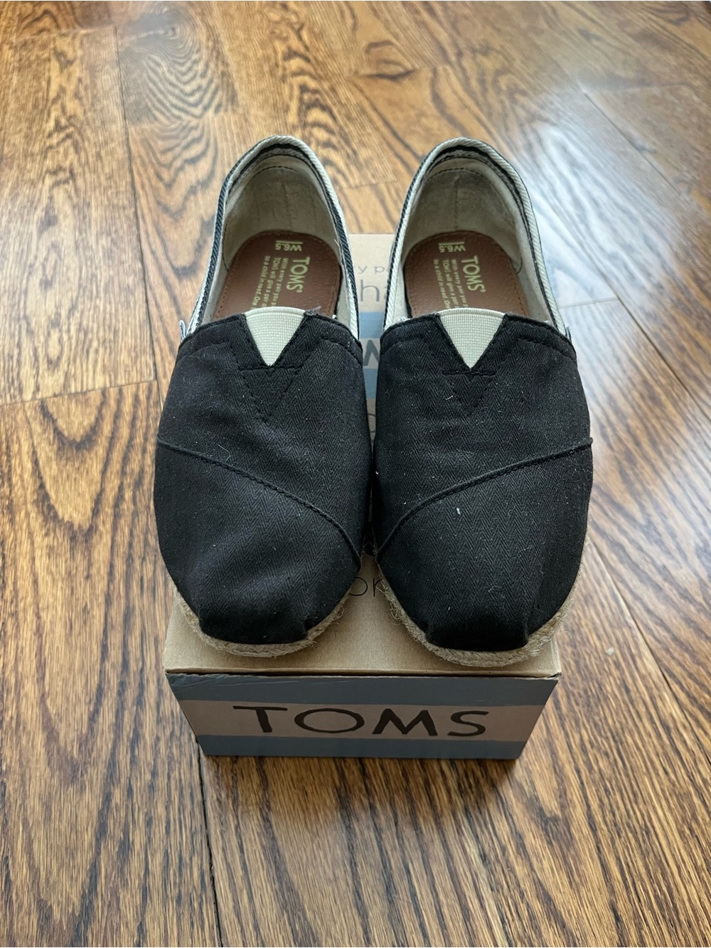 TOMS Men's Black Canvas Slip-On Shoes